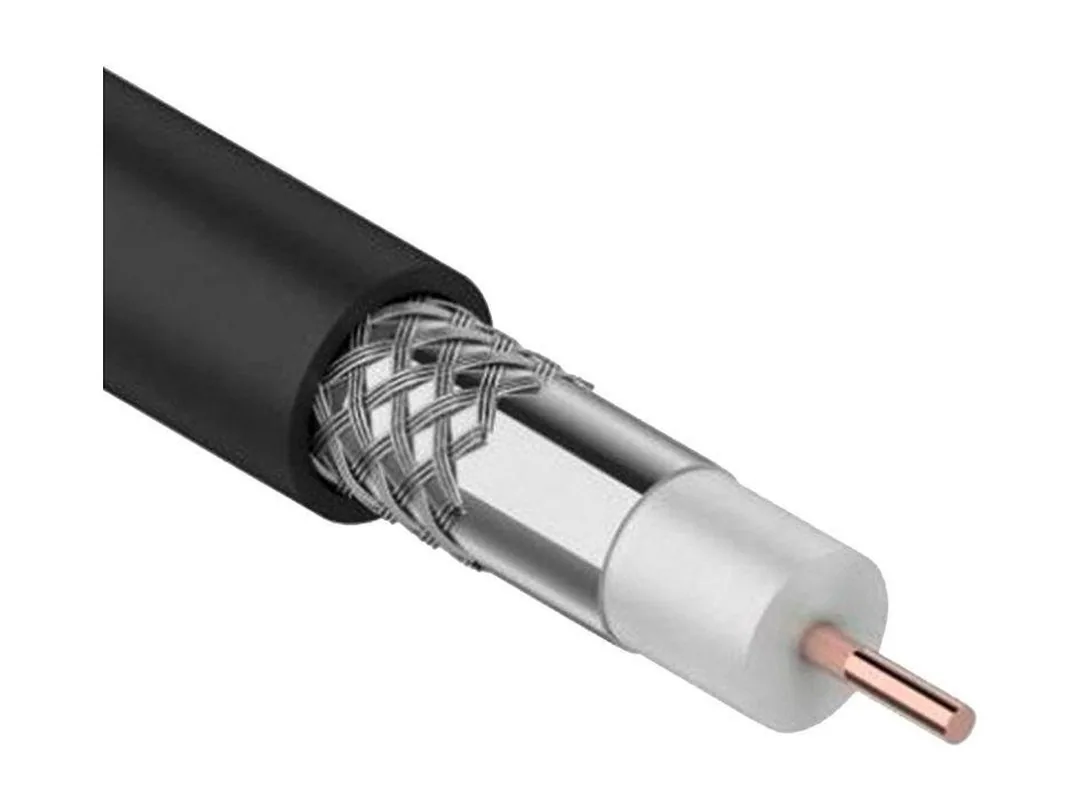 Кабель коаксиальный RG11 CCS 75Ом FPE PVC черный (300м) GENERICA (цена за метр)