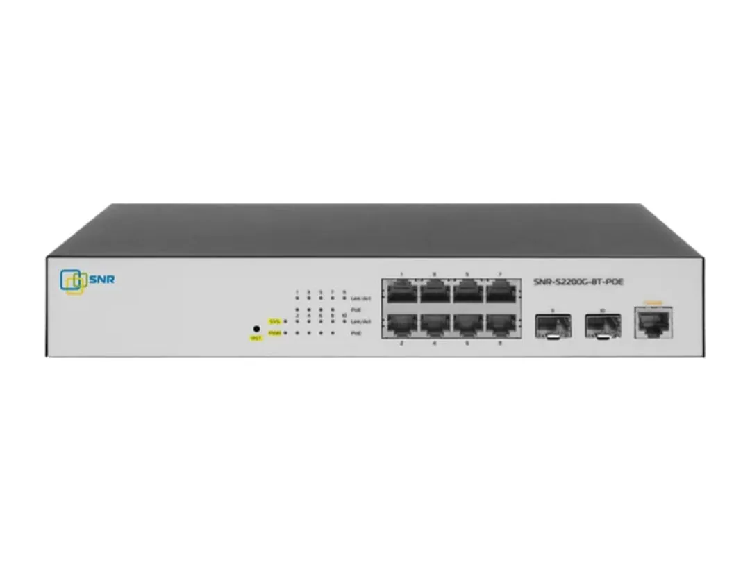 Управляемый POE коммутатор уровня 2 SNR-S2200G-8T-POE