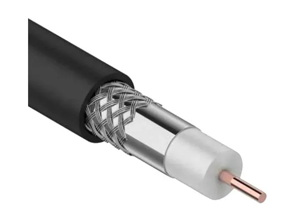 Кабель коаксиальный RG11 CCS 75Ом FPE PVC черный (300м) GENERICA (цена за метр)