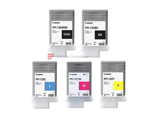 Комплект картриджей Canon PFI-120/121 (PFI-120: MBK,BK,C,Y; PFI-121: M) 5 шт х 130 мл