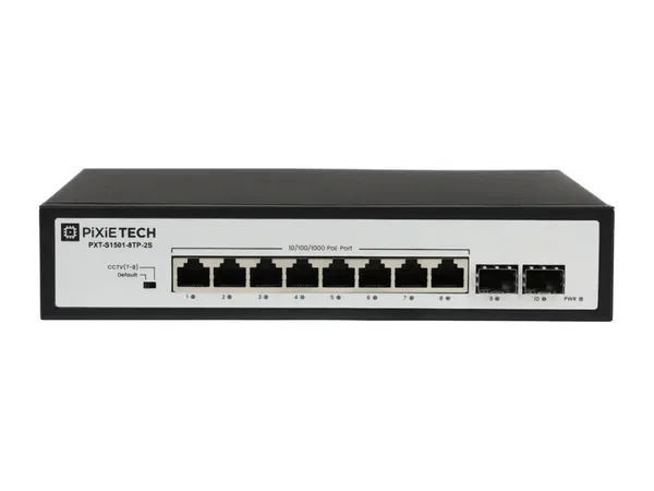 Неуправляемый PoE коммутатор Pixietech PXT-S1501-8TP-2S