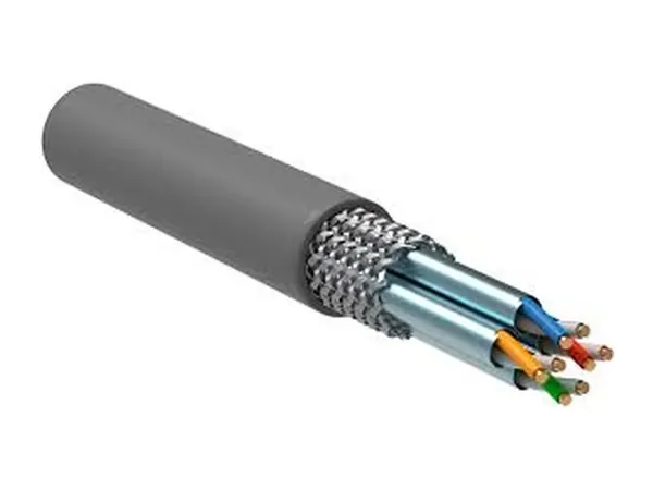 ITK Витая пара S/FTP кат.7 4х2х23AWG solid LSZH нг(А)-HF серый (305м) (цена за бухту)