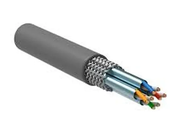 ITK Кабель связи витая пара S/FTP, кат.6A 4х2х23AWG solid, PVC, 305м, серый (цена за бухту)